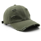 Vintage Washed Distressed Hole Baseball Cap_Cwah0908