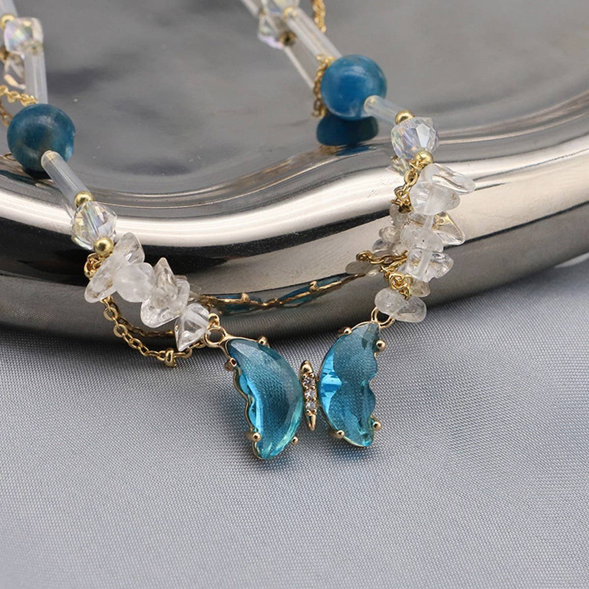 HIGH END BUTTERFLY TEMPERAMENT PEARL NECKLACE_CWAJE3857