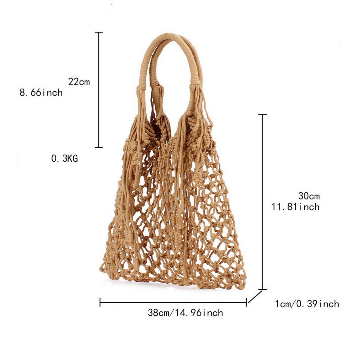 TASSEL SHOULDER BAG BEACH BAGS TOTES WITH MESH_CWAB4679