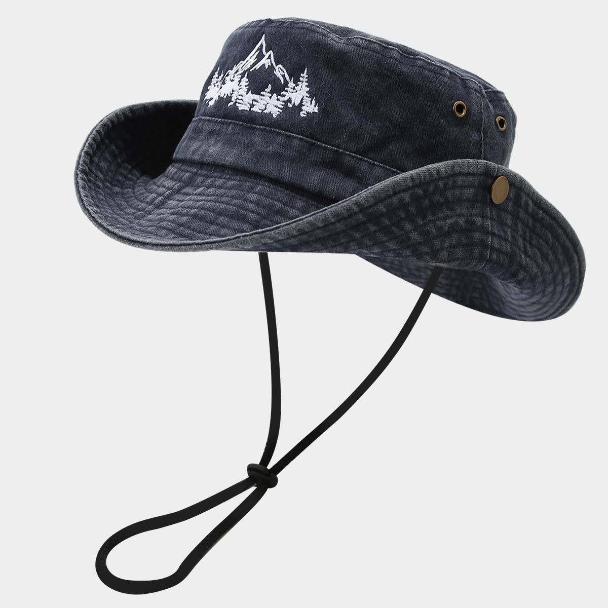 Vintage Wide Brim Sun Hat For Hiking Camping_Cwah3887