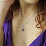 HIGH END DESIGN FIVE POINTED STAR NECKLACE_CWMM5595