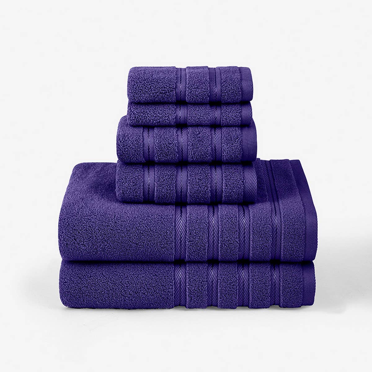 SIX PIECE SOFT ABSORBENT FACE AND BATH TOWEL SET_CWMM2283