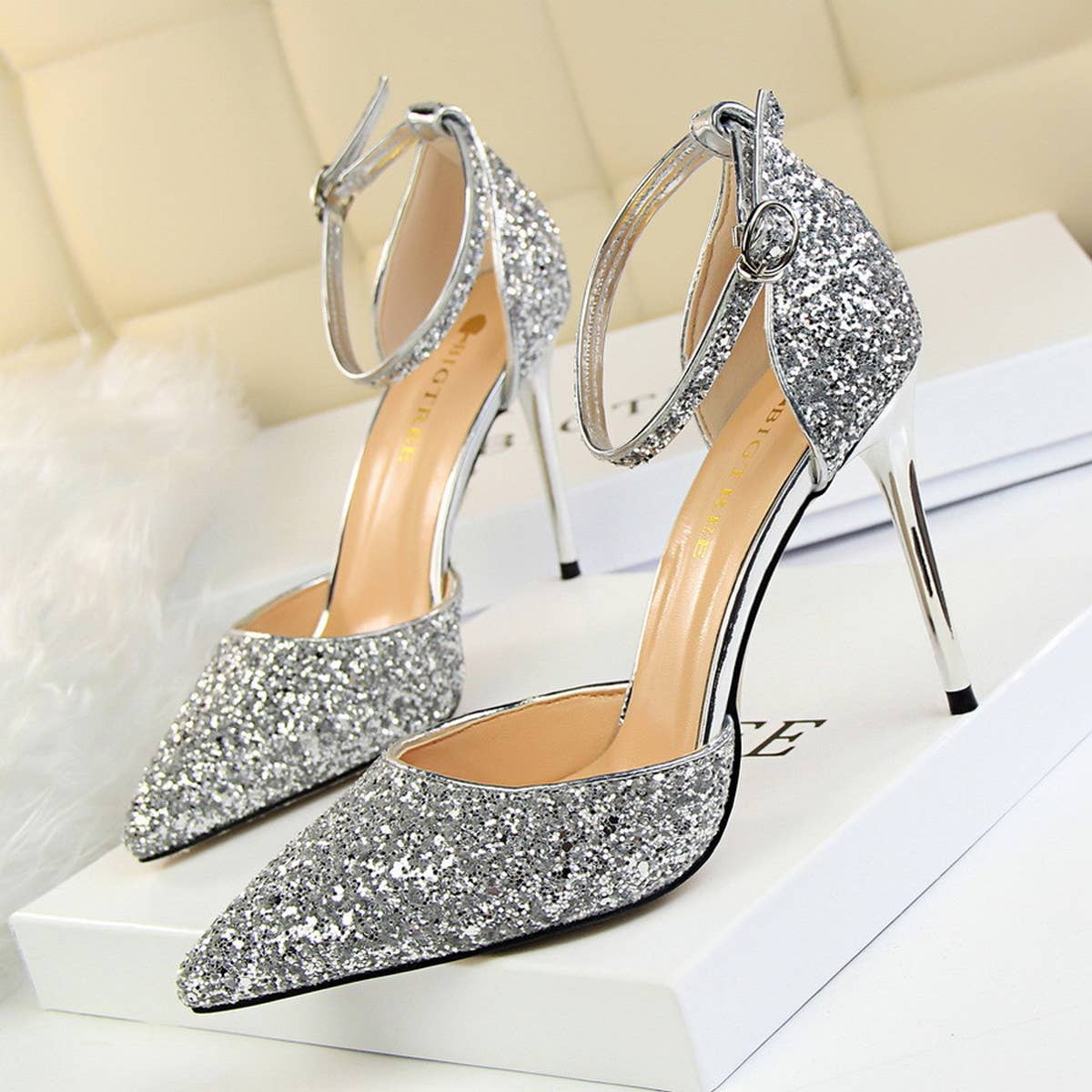 SHALLOW POINTED TOE SEQUINED SEXY HIGH HEELS_CWSHH0055