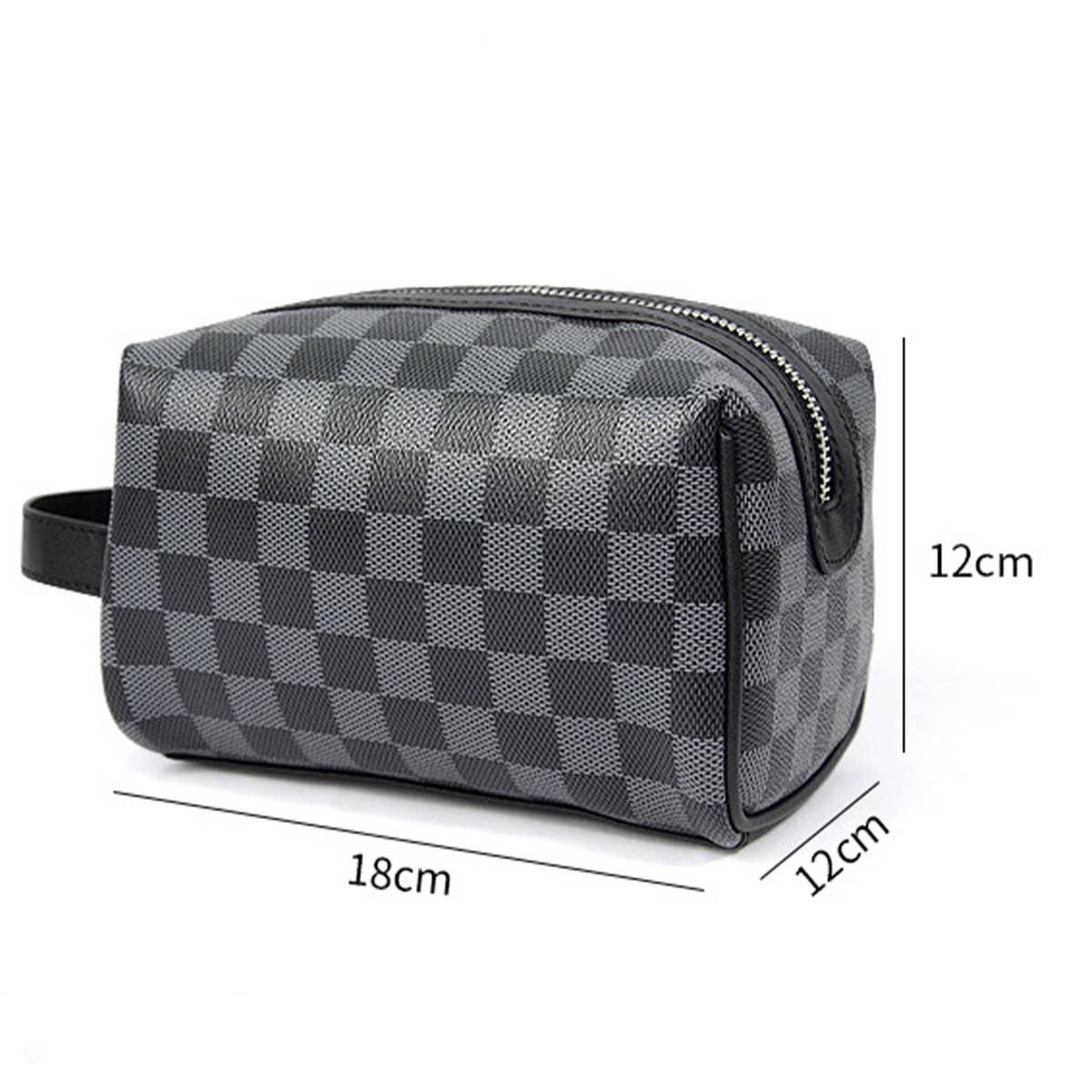 PORTABLE WATERPROOF CHESSBOARD PLAID COSMETIC BAG_CWAB1093