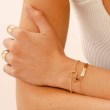 HIGH END SIMPLE LOOSE RING PAPER CLIP BRACELET_CWMM5738