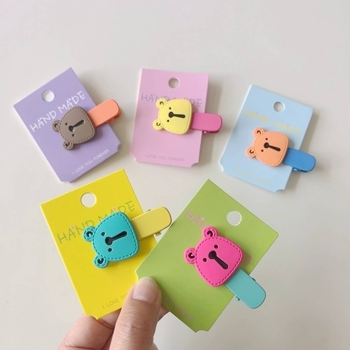 CHILDRENS CUTE LONG NOSE BEAR HAIR CLIP_CWAHA1822