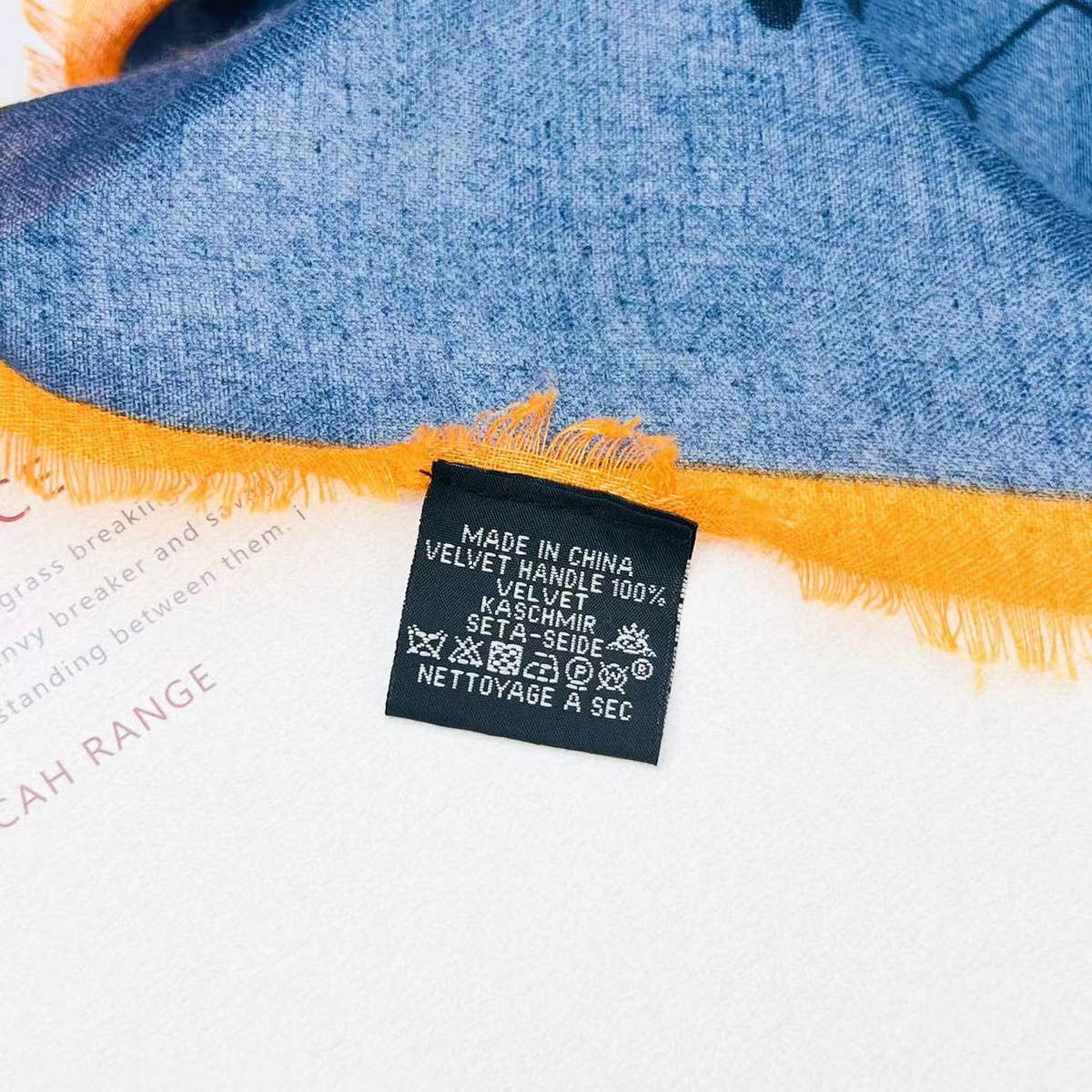 CHAIN PRINT SILK WOOL SCARF LUXURY TRAVEL SHAWL_CWASC0895