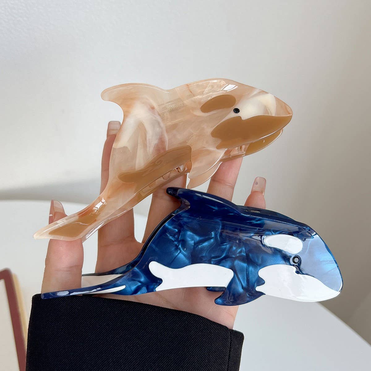 Whale Acetate Hair Claw Clip Ocean Style Grip