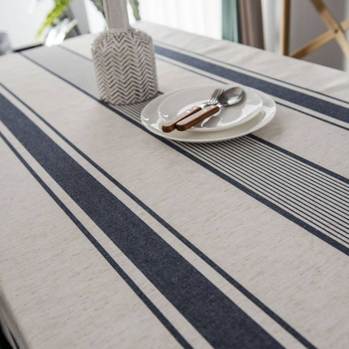 GEOMETRIC STRIPED TABLECLOTH PRINTED TABLECLOTH_CWMM0960