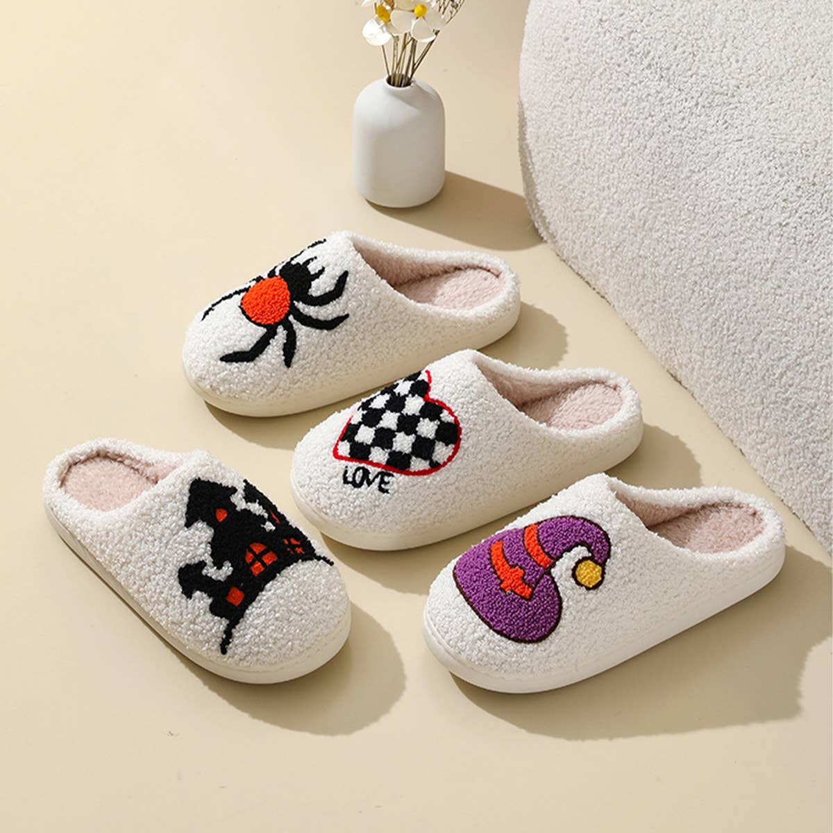 HALLOWEEN CARTOON PATTERN WARM COTTON SLIPPERS_CWSHS0848