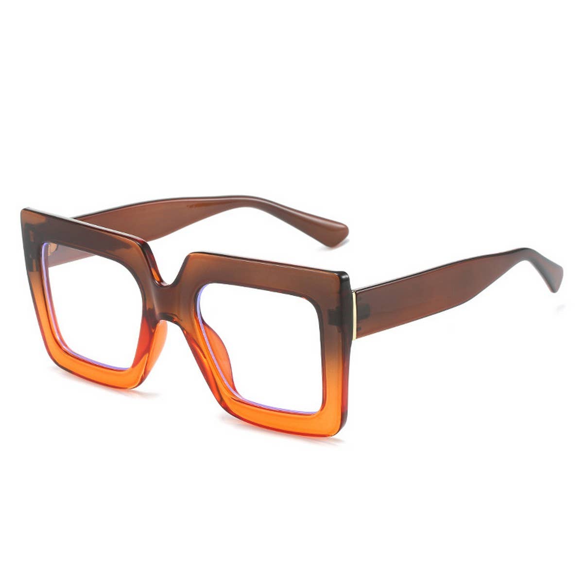Tortoiseshell Square Frame Fashion Glasses_Cwasg0235