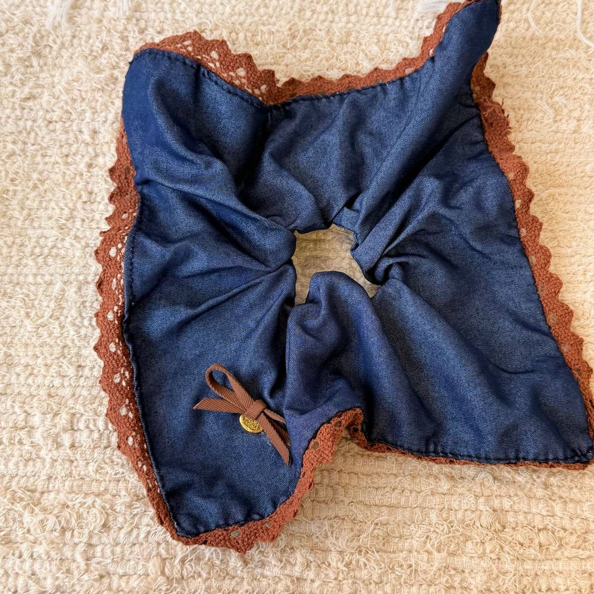 Denim Bow Hair Clip Triangle Claw Autumn Style_Cwaha07976