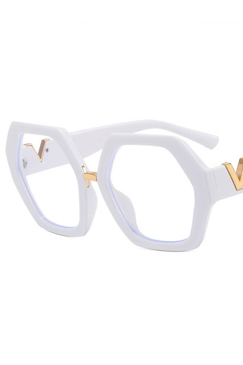 Women Geometric Frame Eyeglasses_Cwasg0135