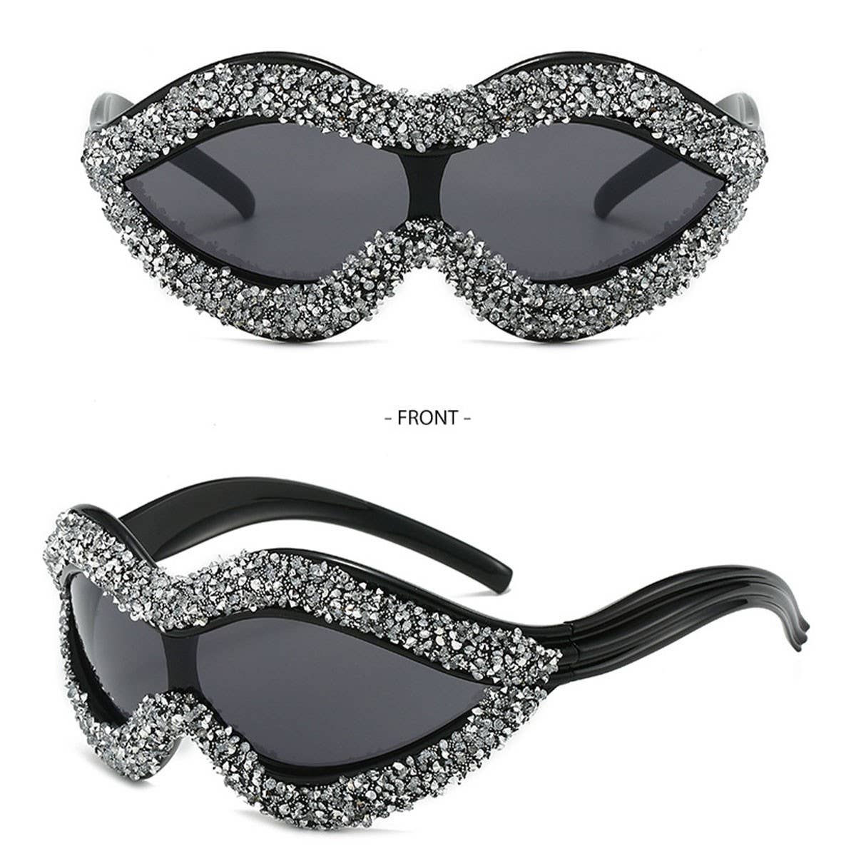 ALIEN ONE PIECE SEXY LIPS WITH DIAMOND SUNGLASSES_CWASG0838