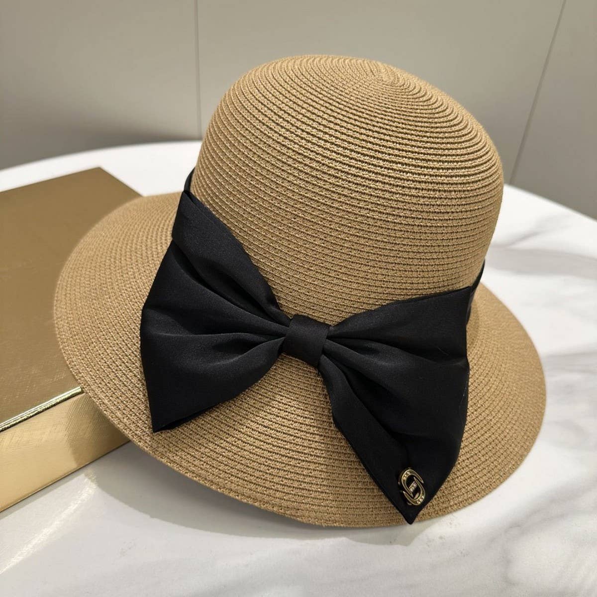 SUMMER ALL MATCH BOW STRAW HAT FOR WOMEN_CWAH3594