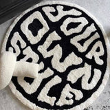 THICK ROUND WABI SABI RUG FOR BEDROOM CHAIR_CWMM7326