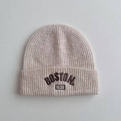 Winter Childrens Embroidered Letter Knitted Hat_Cwah2931
