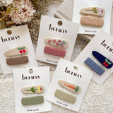 Embroidered Fruit Floral Bb Clips_Cwaha08424