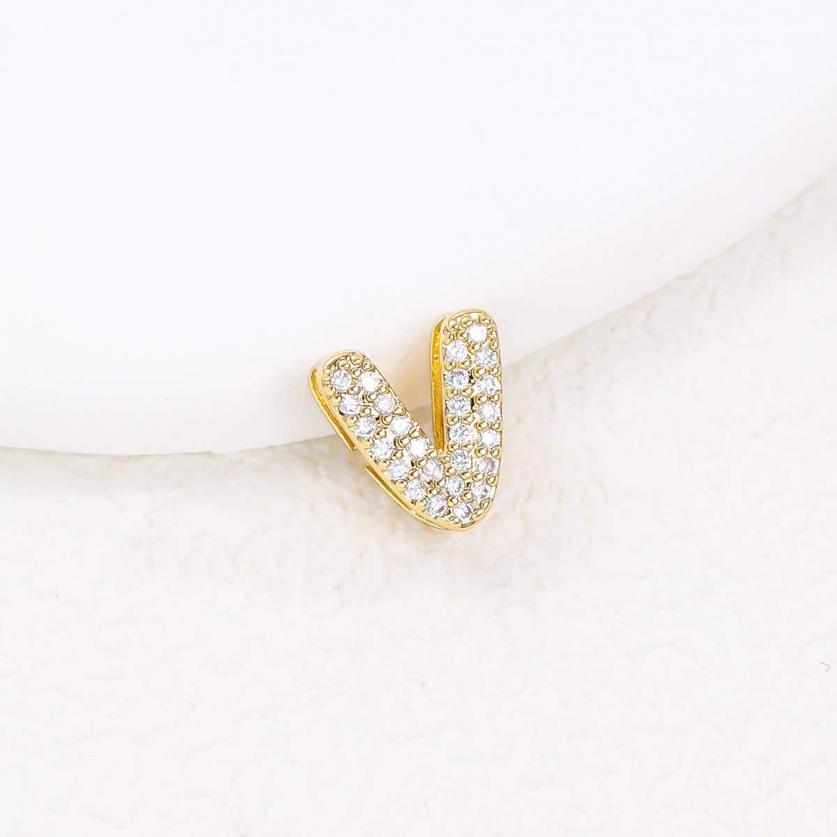 Tiny Zirconia Pendant 26 Letters Necklace_Cwmm5863