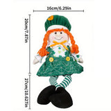 ST PATRICKS DAY LONG LEGGED RUDOLPH DOLL ORNAMENT_CWMM3440