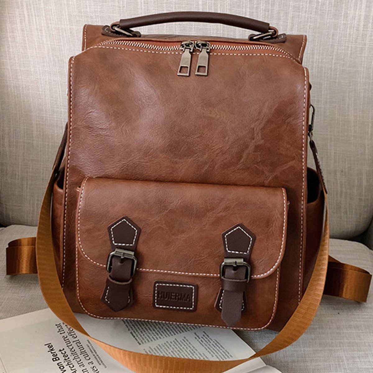LEATHER BACKPACK RETRO FOR WOMEN CROSSBODY BAGS_CWAB0752