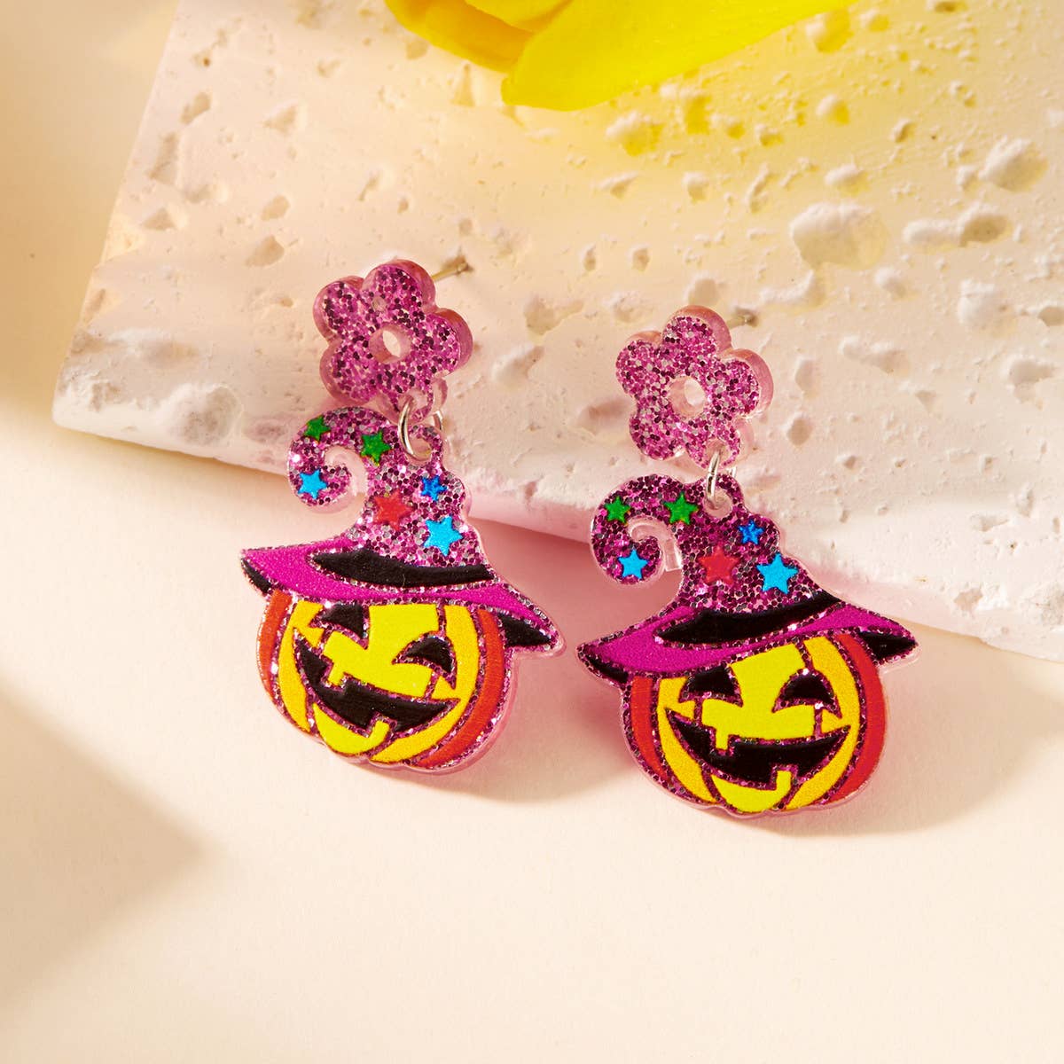 HALLOWEEN SKULL PRINT EARRINGS_CWAJE2447