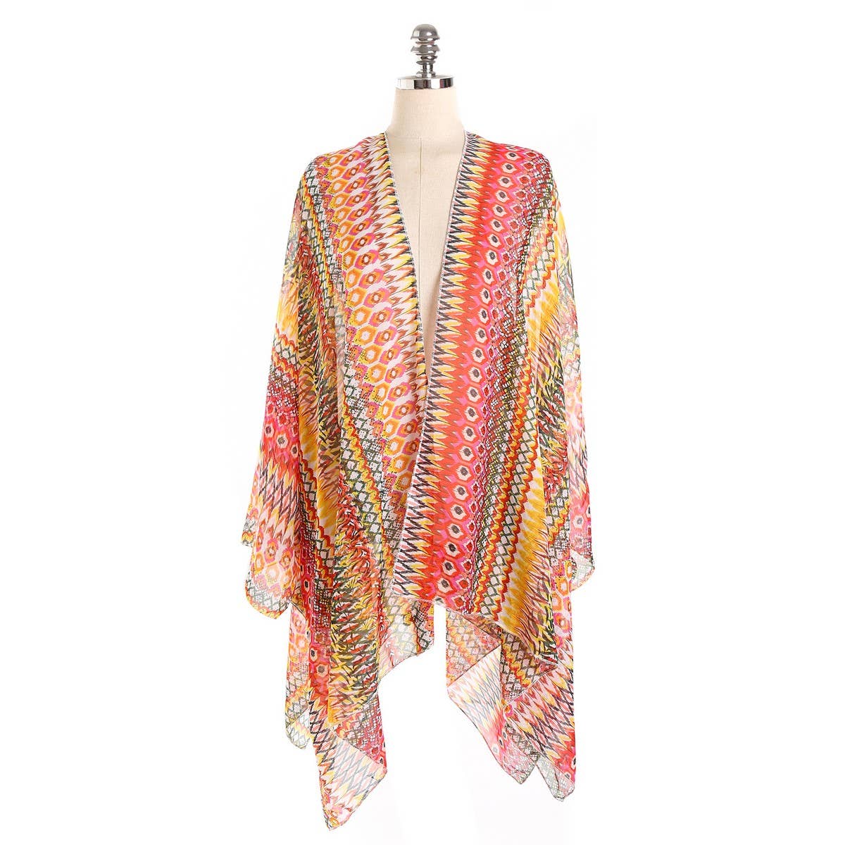 GEOMETRIC PRINTED KIMONOS SUMMER CARDIGAN_CWASC0781