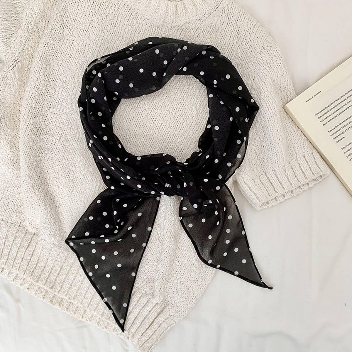 CHIFFON SCARF VERSATILE NECK WRAP HAIR ACCESSORY_CWASC1977