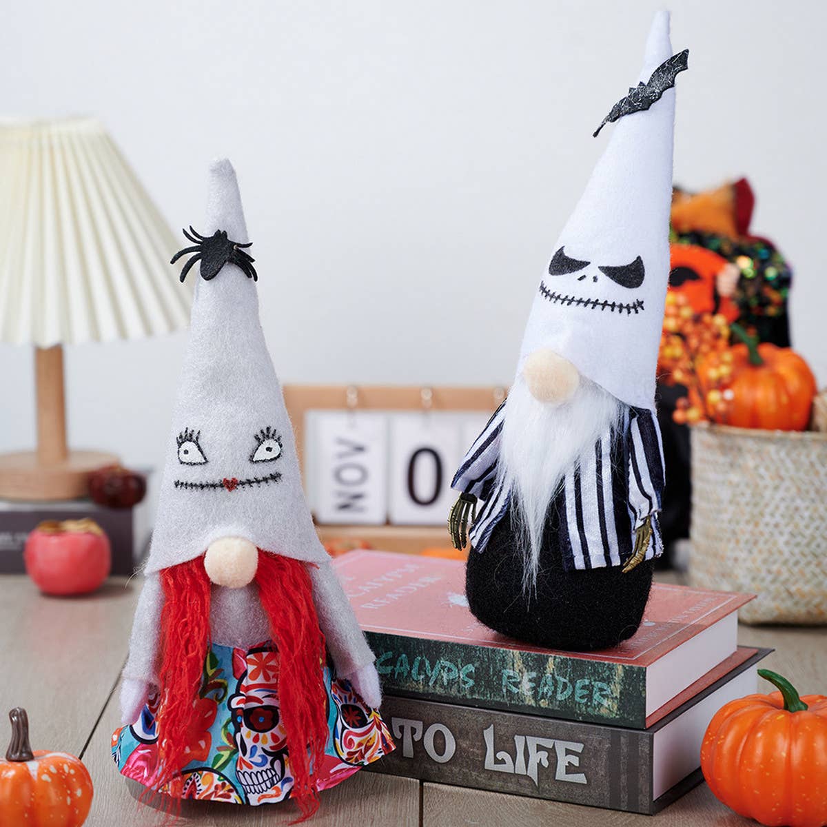HALLOWEEN GHOST BAT POINTED HAT DOLL ORNAMENT_CWMM1773
