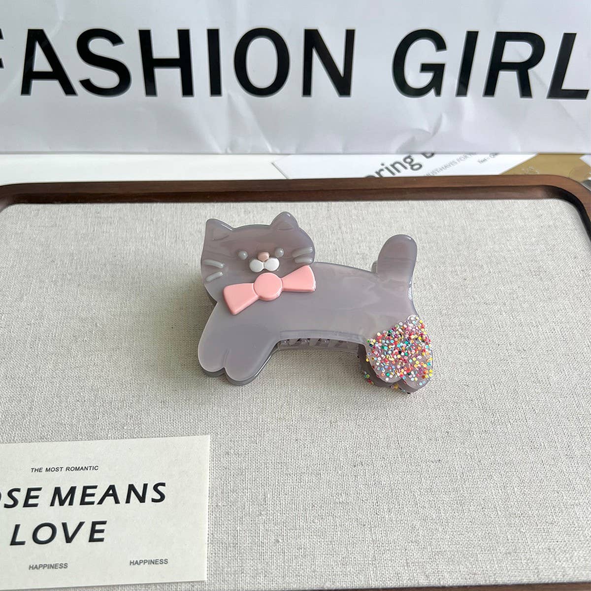 CUTE CAT BOW HAIR CLIP CREATIVE CARTOON ACCESSORY_CWAHA5894