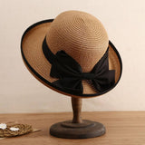 SUMMER EXQUISITE BEACH SUN PROTECTION STRAW HAT_CWAH3435