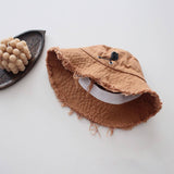 CHILDRENS PERSONALIZED OLD FUR EDGED BUCKET HAT_CWAH2866
