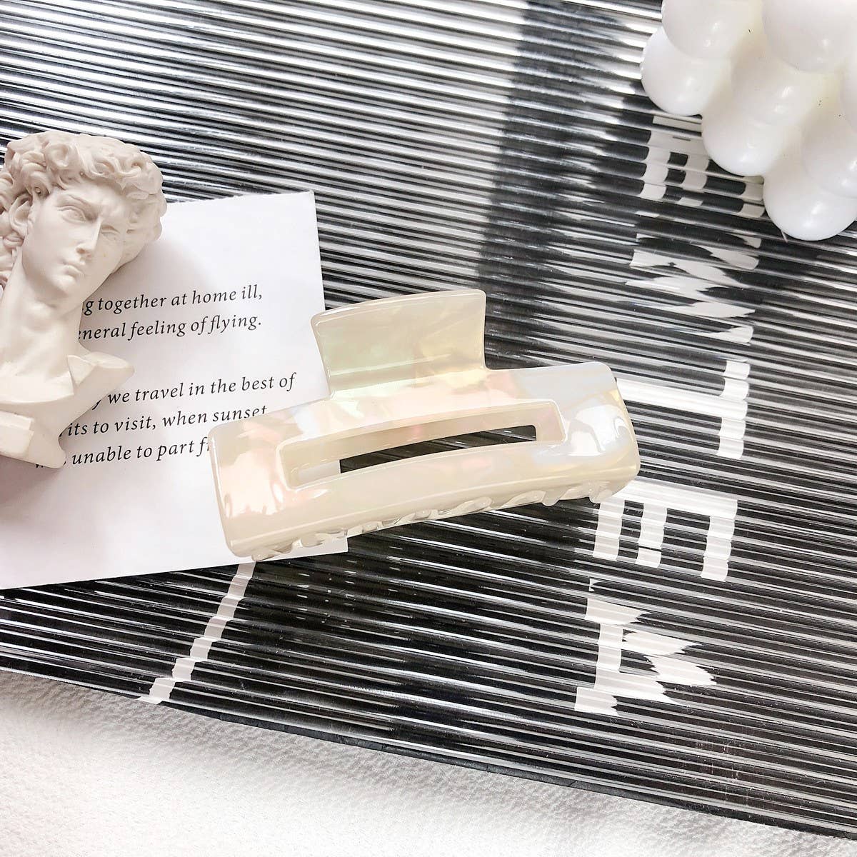 ELEGANT SQUARE HAIR CLAW MEDIUM ACETATE CLIP_CWAHA1483