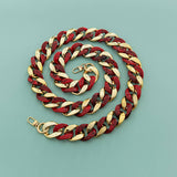 LARGE RESIN ACRYLIC BAG CHAIN WIDE SHOULDER STRAP_CWMM5097