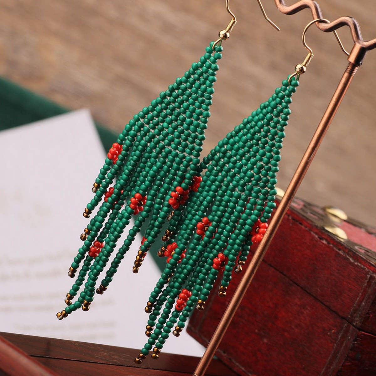 PERSONALIZED BOHEMIAN TASSEL FLOWER EARRINGS_CWAJE4001