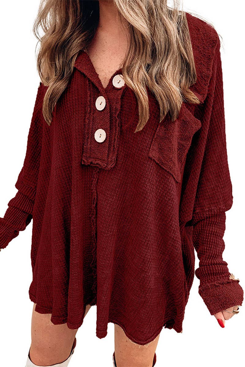 Womens Long Pullover T-Shirt With Loose Lapels