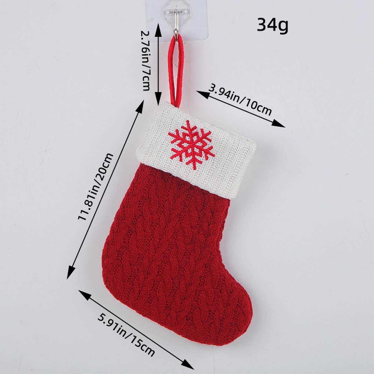 CLASSIC RED LETTER WOOL KNITTED CHRISTMAS SOCKS_CWMS1434