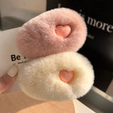 DESIGN PERSONALITY CUTE PLUSH GIRL LOVE HAIR CLIP_CWAHA3305