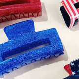 4TH OF JULY RECTANGLE HAIR CLAW CLIPS_CWAHA0700