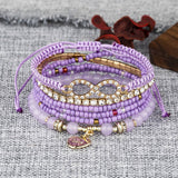COLORFUL MULTI LAYER ELASTIC RICE BEAD BRACELET_CWAHA2469