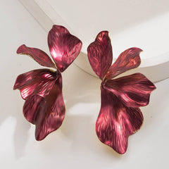 Baroque Petal Layered Earrings Vintage Style_Cwaje05873
