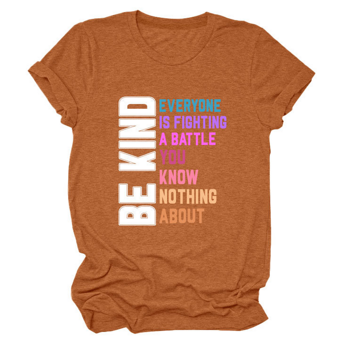 Trendy Womens Tee With Kindness Slogan