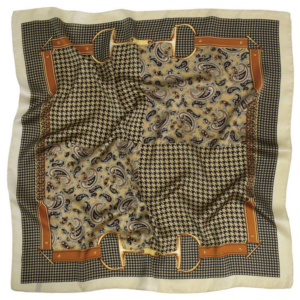 PAISLEY PRINT SATIN SCARF VERSATILE NECK WRAP_CWASC1171