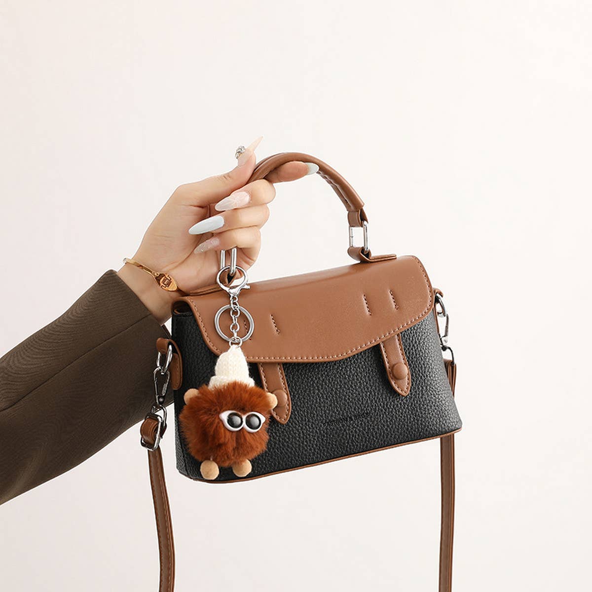 Versatile And Refreshing Shoulder Bag With Pendant_Cwab2980