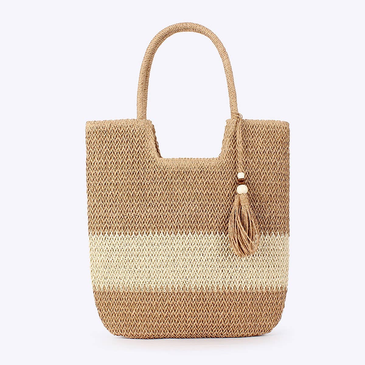 SIMPLE SOLID COLOR PAPER ROPE WOVEN BAG_CWAB4716