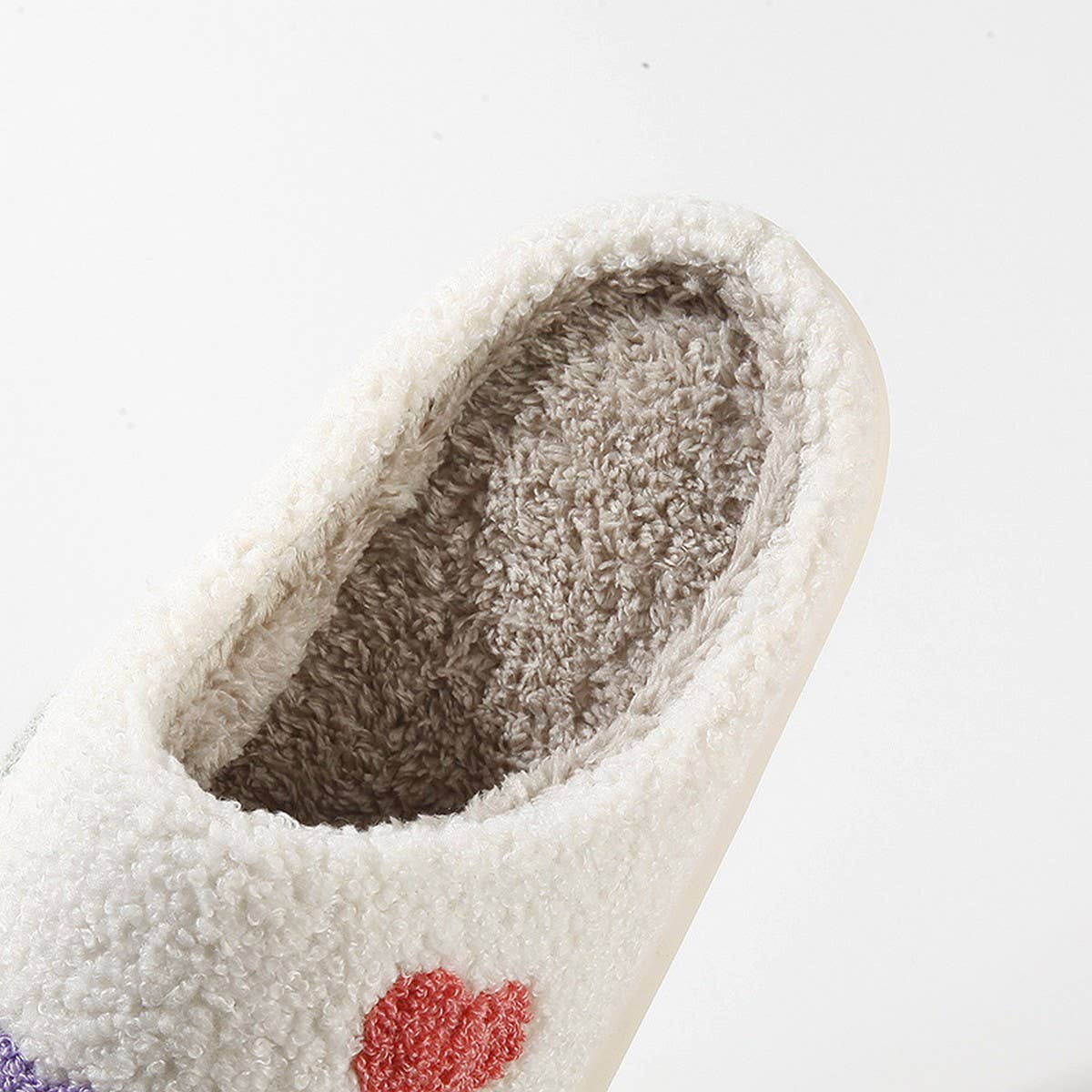 COLORFUL HEART SHAPED WARM COTTON SLIPPERS_CWSHS0730