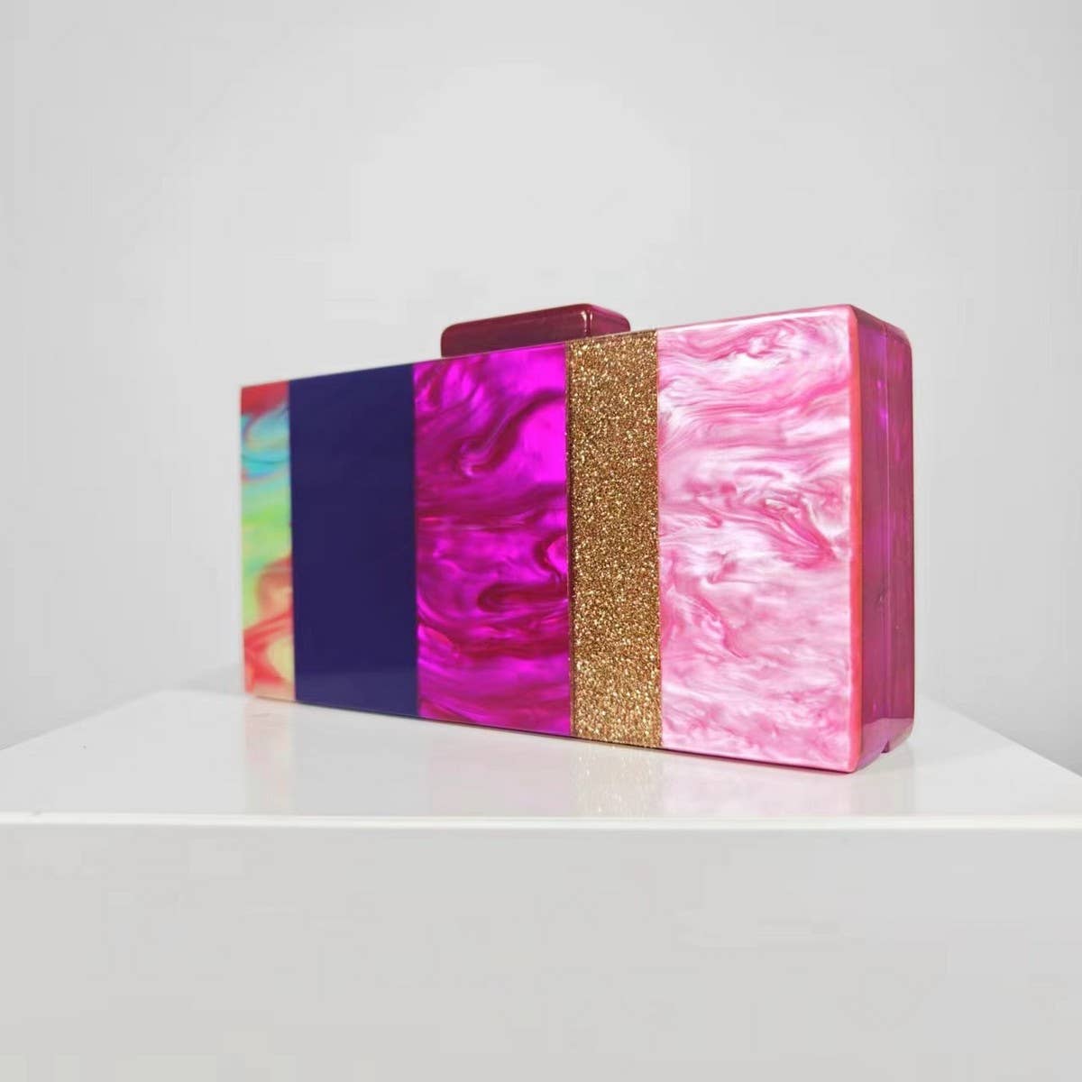 Marble Acrylic Pearl Clutch Stylish Crossbody Bag_Cwab5961