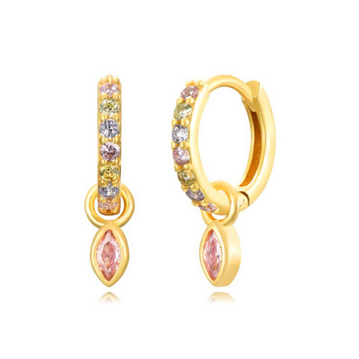 COLORFUL FRENCH TEMPERAMENT GEOMETRIC EARRINGS_CWAJE1774