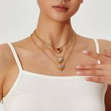 MINIMALIST STAINLESS STEEL HEART ZIRCON NECKLACE_CWMM8828