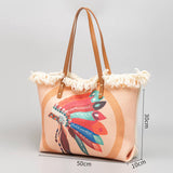 PRINTED BOHEMIAN SHOULDER BAG TOTE BAG_CWAB2000
